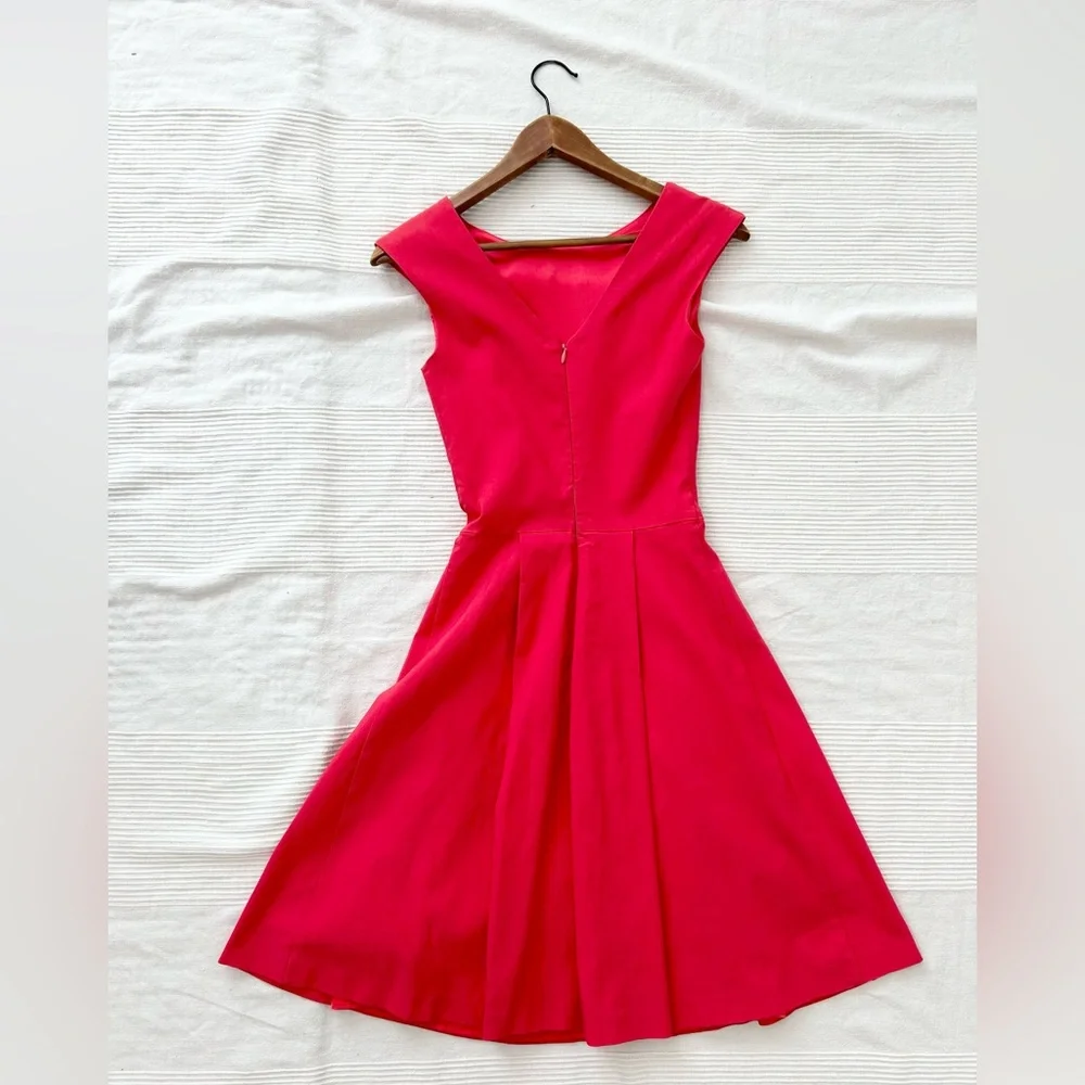 Le Chateau Pink Fit and Flare Sleeveless Dress - Picture 9 of 12
